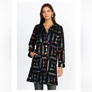 Johnny Was Biya Women's Diamante Applique Coat size S NWT $900